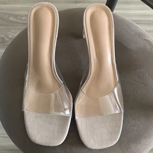 Shein clear chunky heels